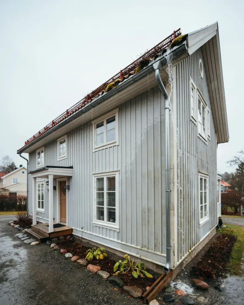 h ngr nnor och stupr r som sv mmar ver s l ser du problemen innan fukten n r fasaden